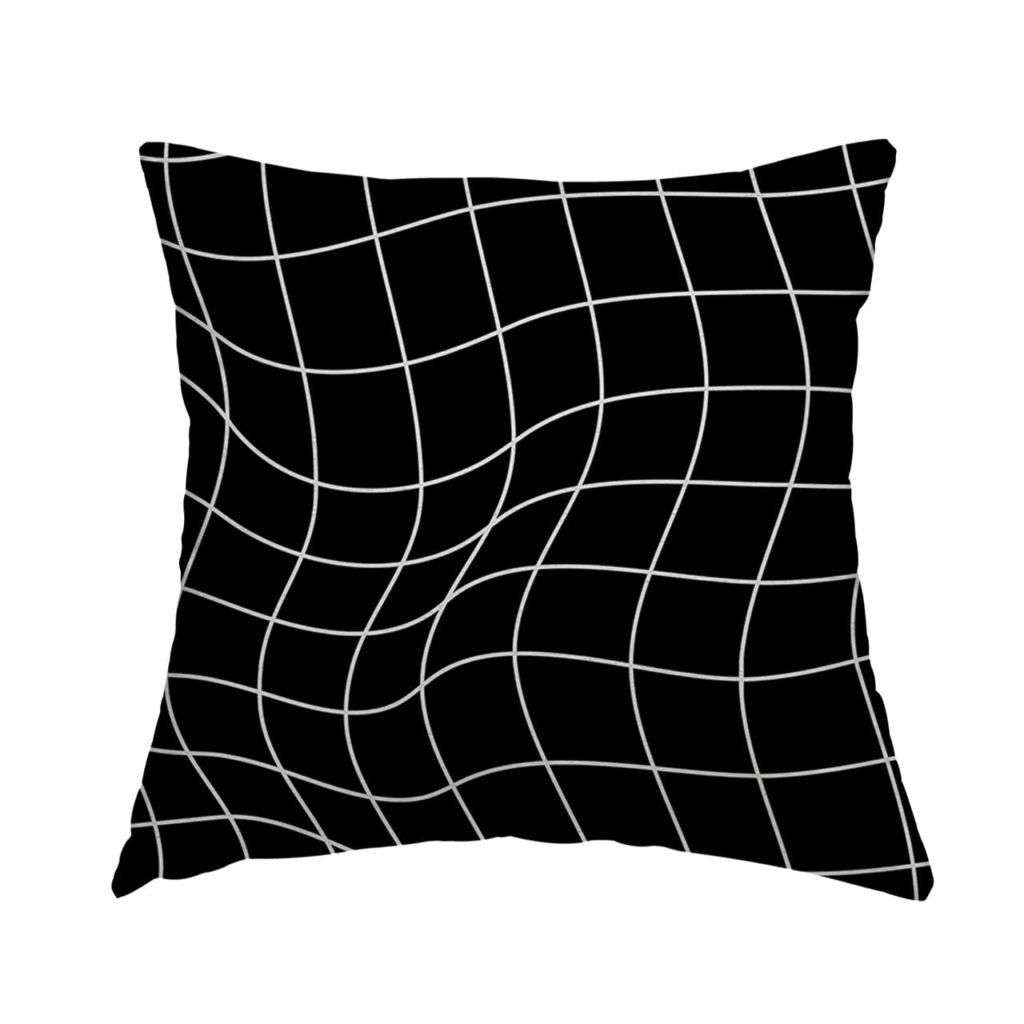 Geometric Grid Black Event Linen & Decor Rentals