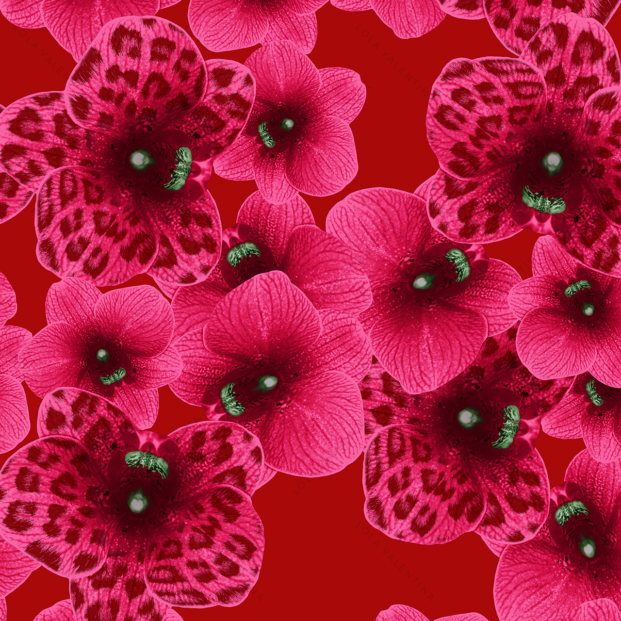 Floral - Orchids - Pink & Cherry Red - Event Linen & Decor