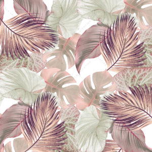 Blush Botanical Pattern 30x30 From Amazonica Collection- Lola Valentina High End Table Linen Rental