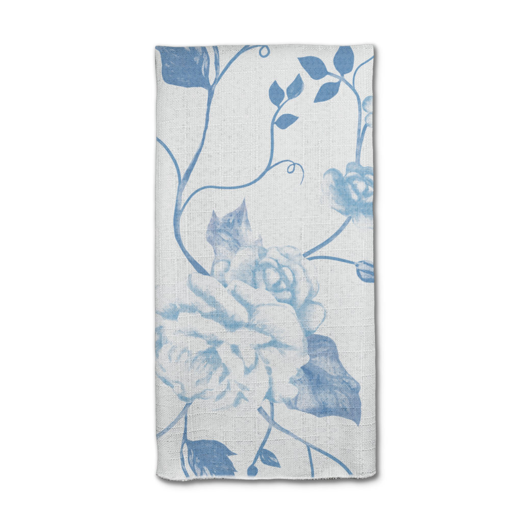 Floral - Toile - Blue - Event Linen & Decor Rentals