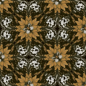 Sunset Kaleidoscope Pattern 30x30 From Butterfly Collection- Lola Valentina High End Table Linen Rental