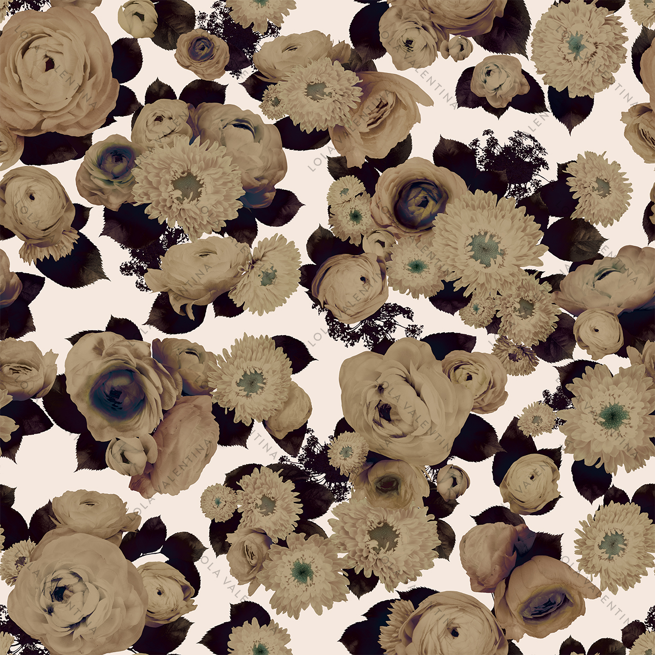 Beige-Brown-Vintage-Floral-Pattern