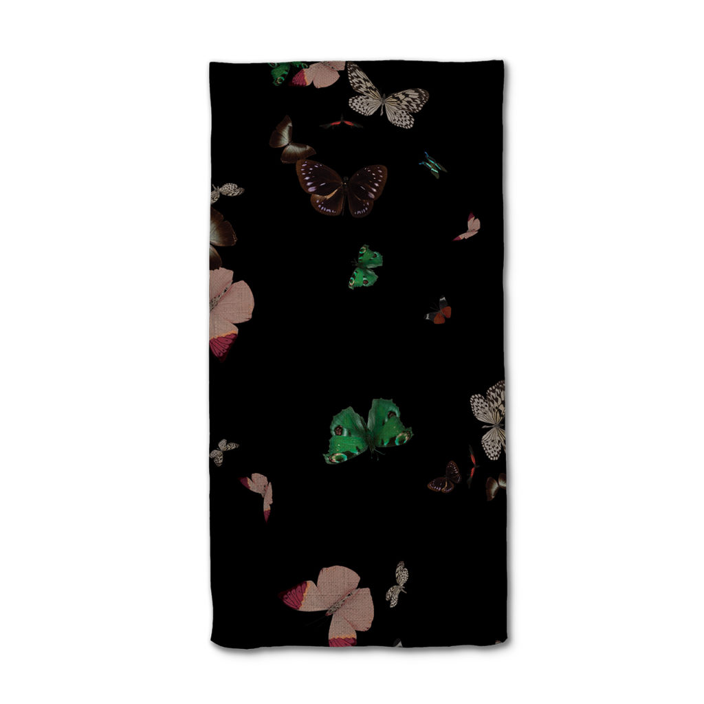 Black Butterflies Napkin from Butterfly Collection- Lola Valentina High End Table Linen Rental