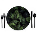 Hunter Green Botanical Placemat Charger from Amazonica Collection- Lola Valentina High End Table Linen Rental