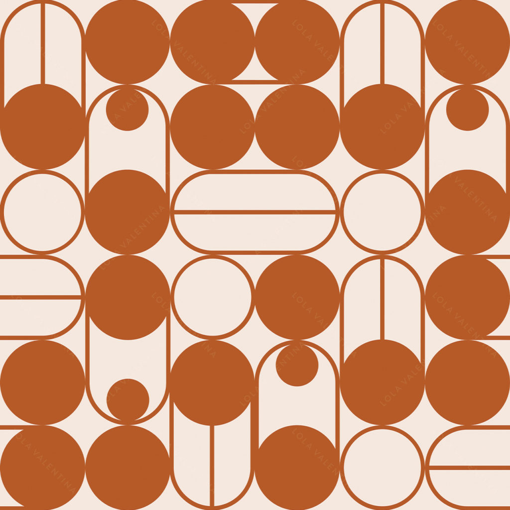 Burnt-Orange-Roma-Norte-Pattern-30x30-From-Deco-Collection-Lola-Valentina-High-End-Linen-Rental