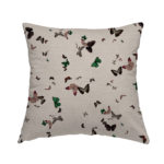 Cream Butterflies Pillow from Butterfly Collection- Lola Valentina High End Table Linen Rental