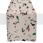 Cream Butterflies Table Runner from Butterfly Collection- Lola Valentina High End Table Linen Rental