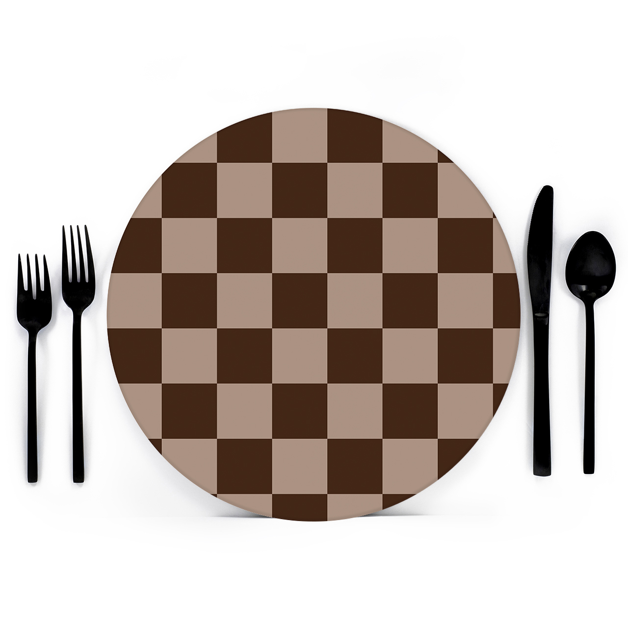 Dark-Red-Blush-Pink-Checkerboard-Squares-Placemat-Charger