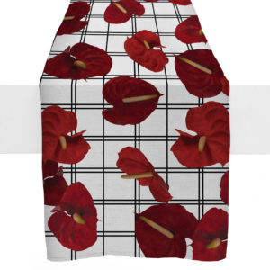 Red-Anthrium-Flowers-Table-Runner