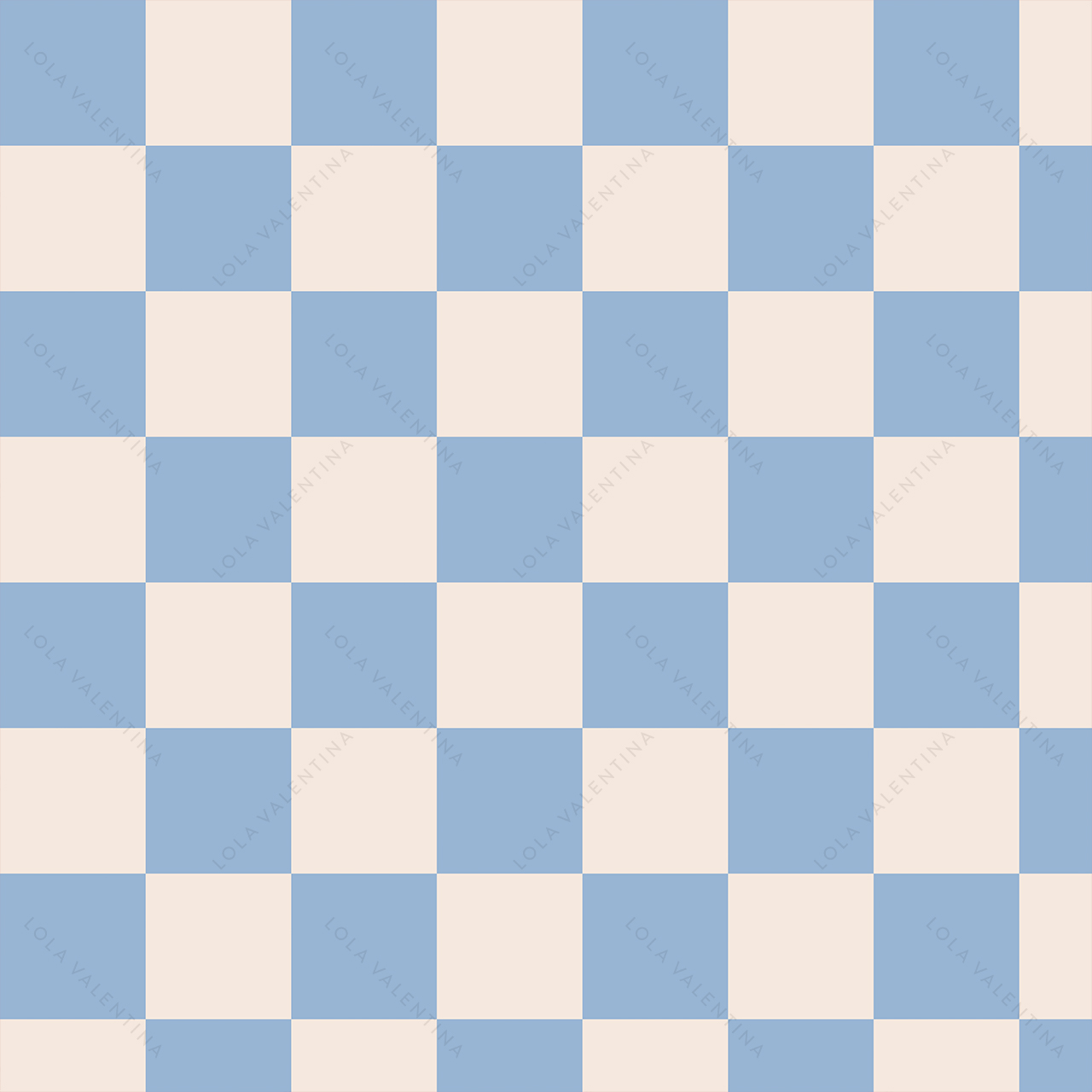 Toile-Blue-Checkerboard-Squares-Pattern