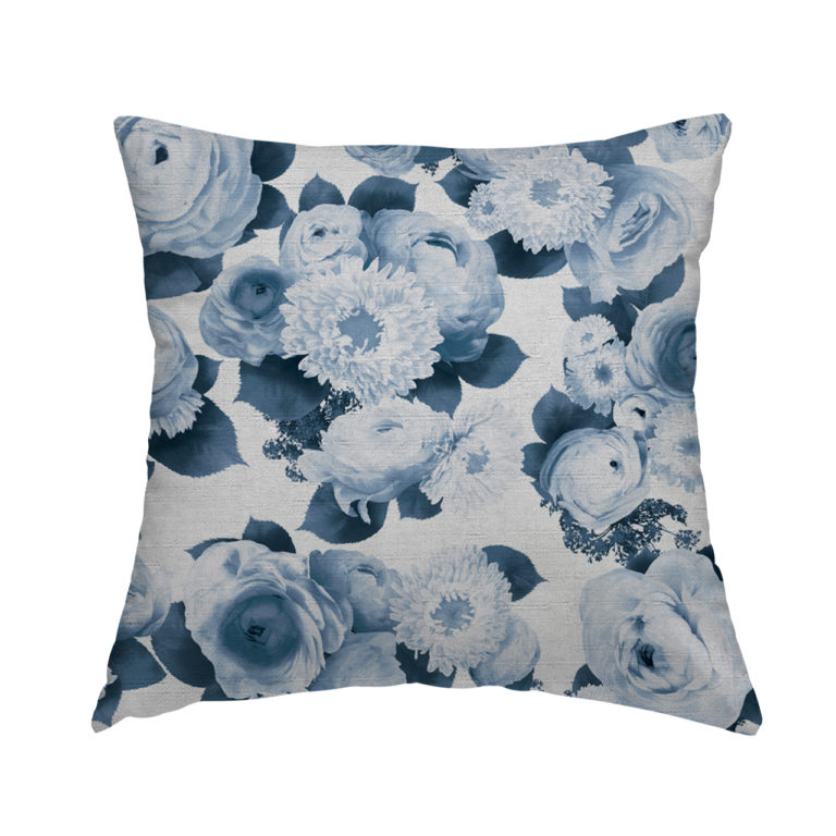 Blue Toile Vintage Floral in Product Type: Pillows