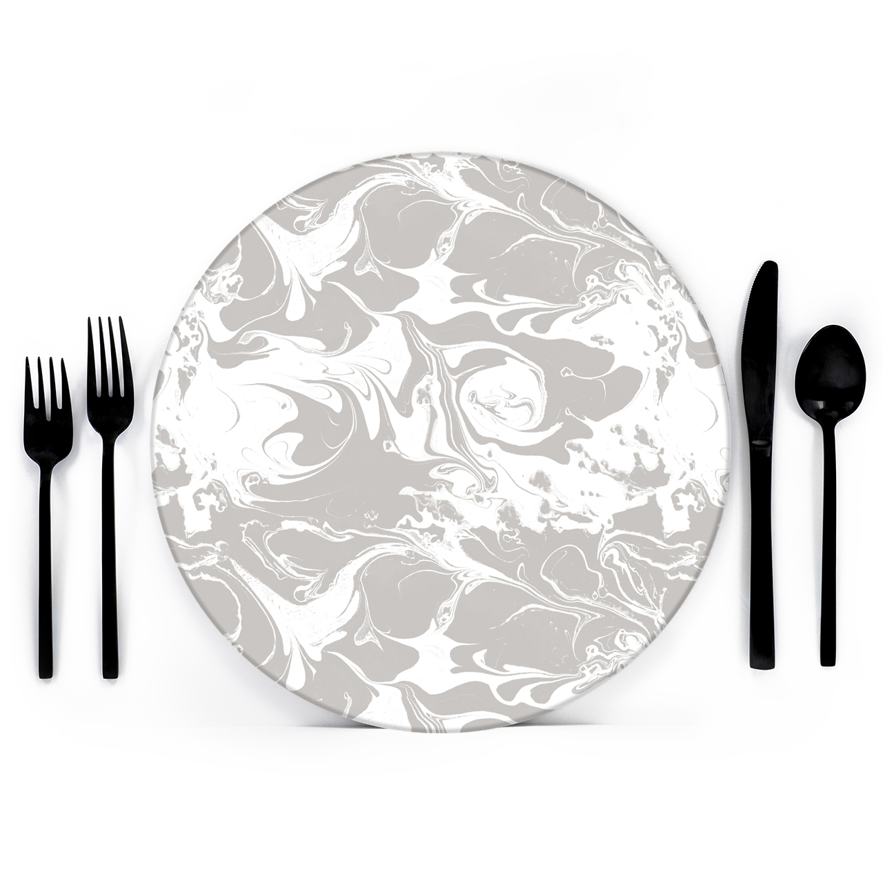White-Ash-Gray-Ebru-Placemat-Charger