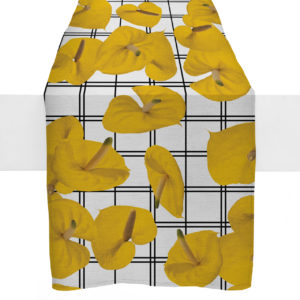 Yellow-Anthrium-Flowers-Table-Runner