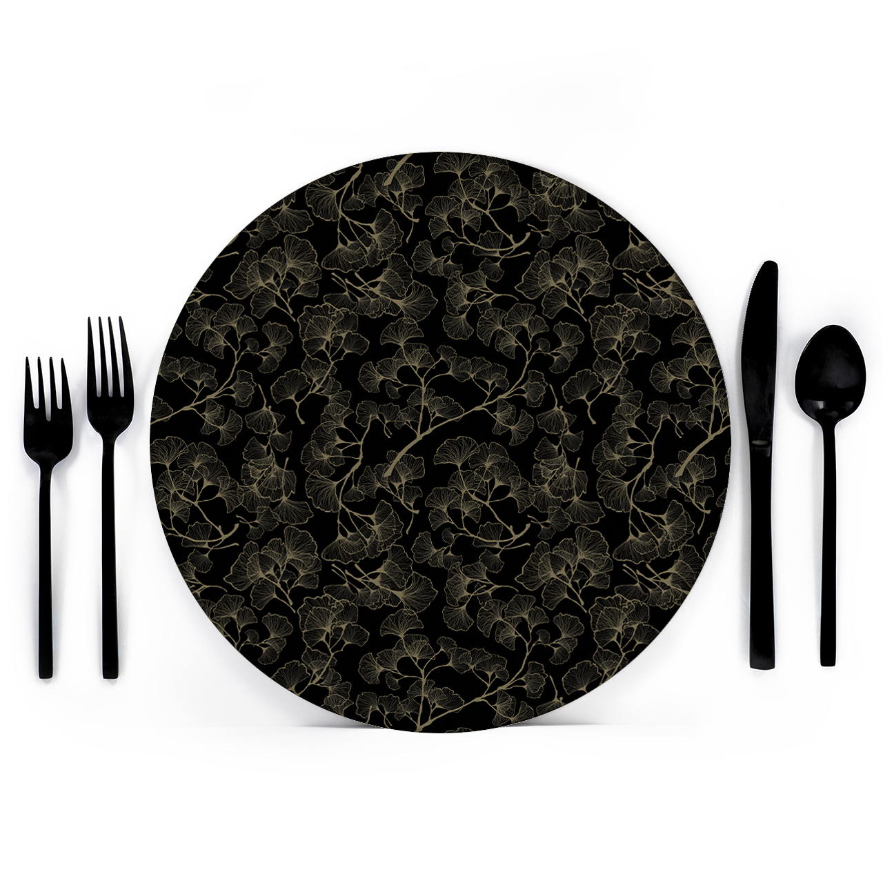 Black-and-Gold-Ginkgo-Floral-Placemat