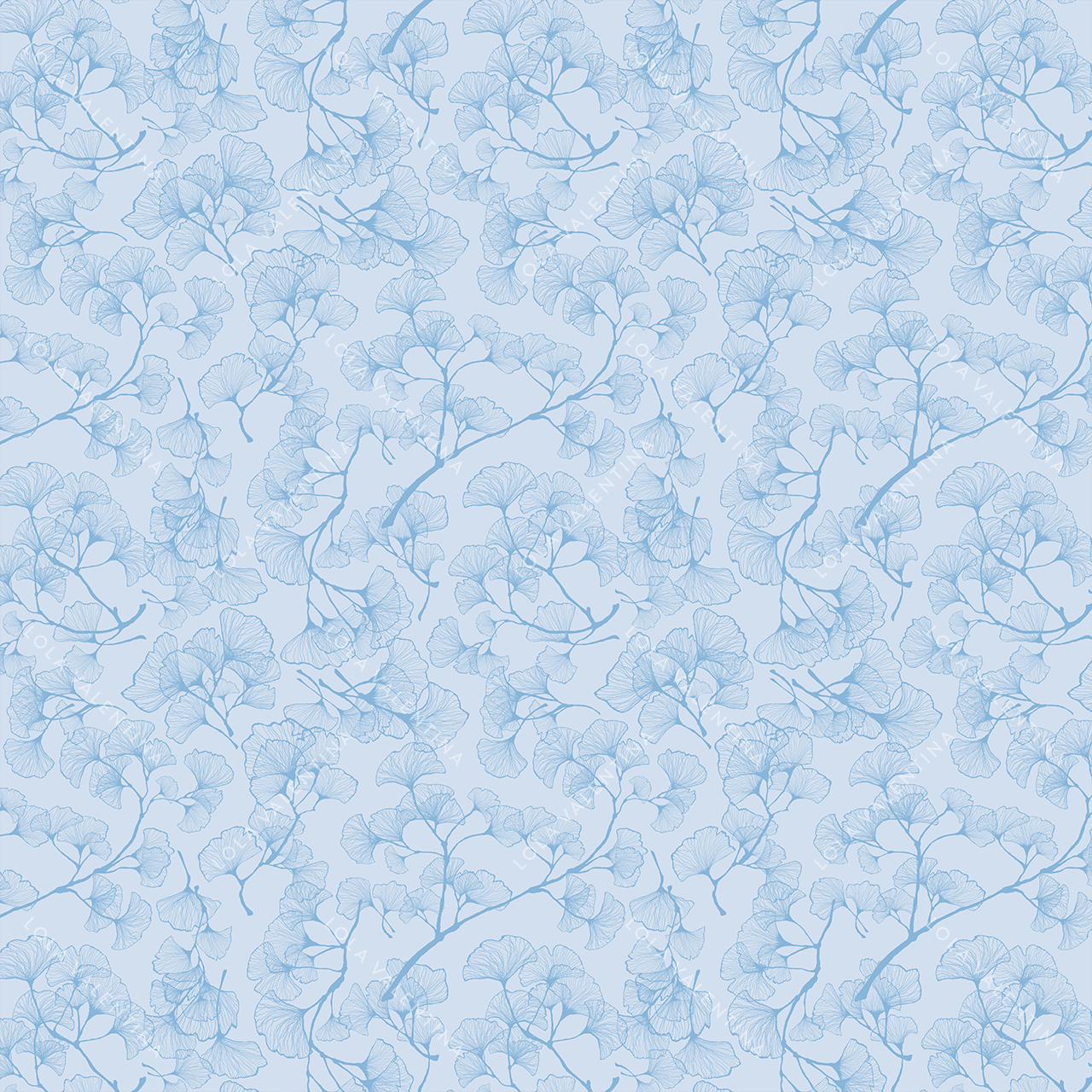 Light-Blue-Ginkgo-Foral-Pattern