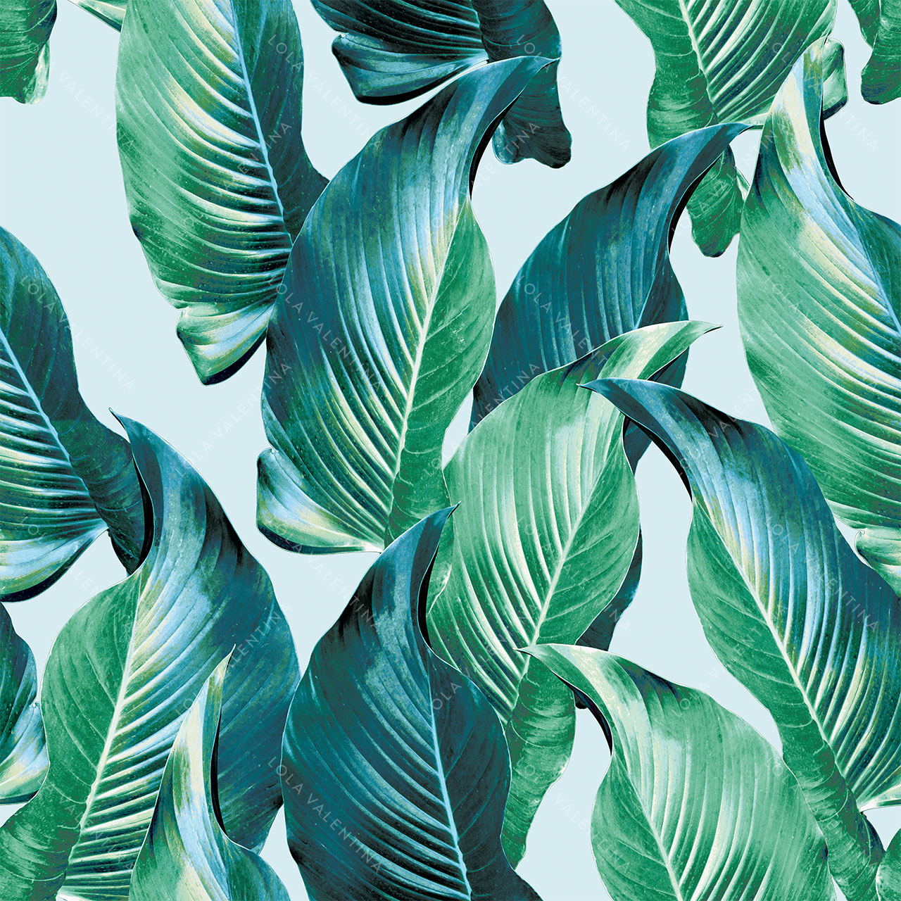 Blue-Green-Havana-Pattern-30x30-From-Deco-Collection-Lola-Valentina-High-End-Linen-Rental