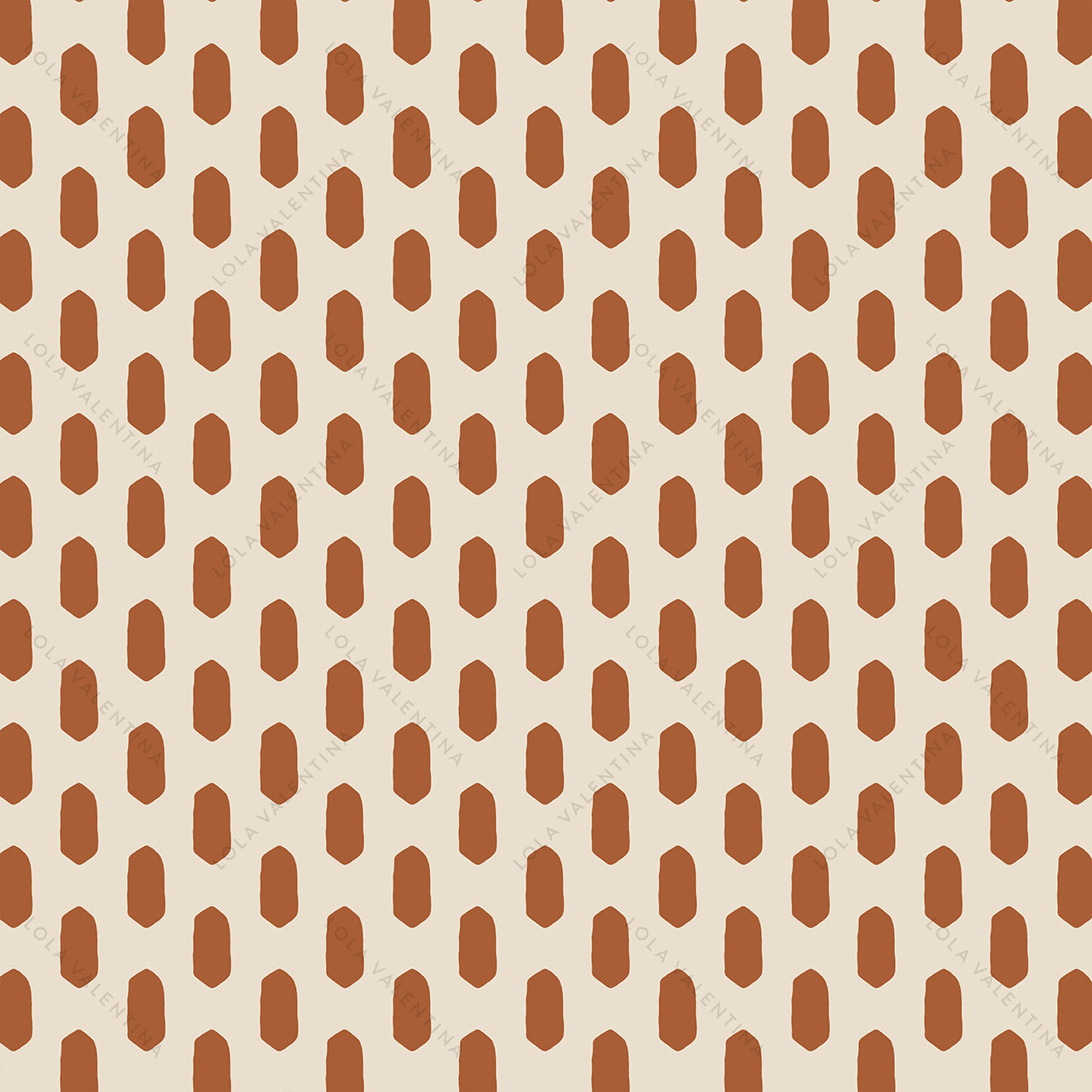 Burnt-Orange-Abstract-Oval-Shapes-Ivory-Pattern