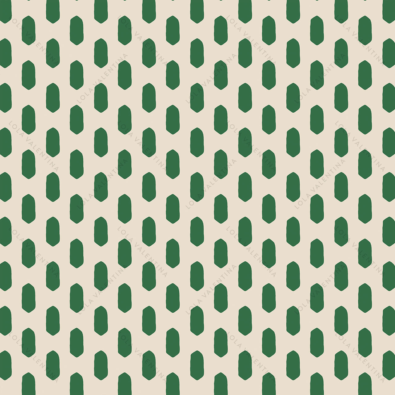 Kelly-Green-Ivory-Abstract-Oval-Shapes-Pattern