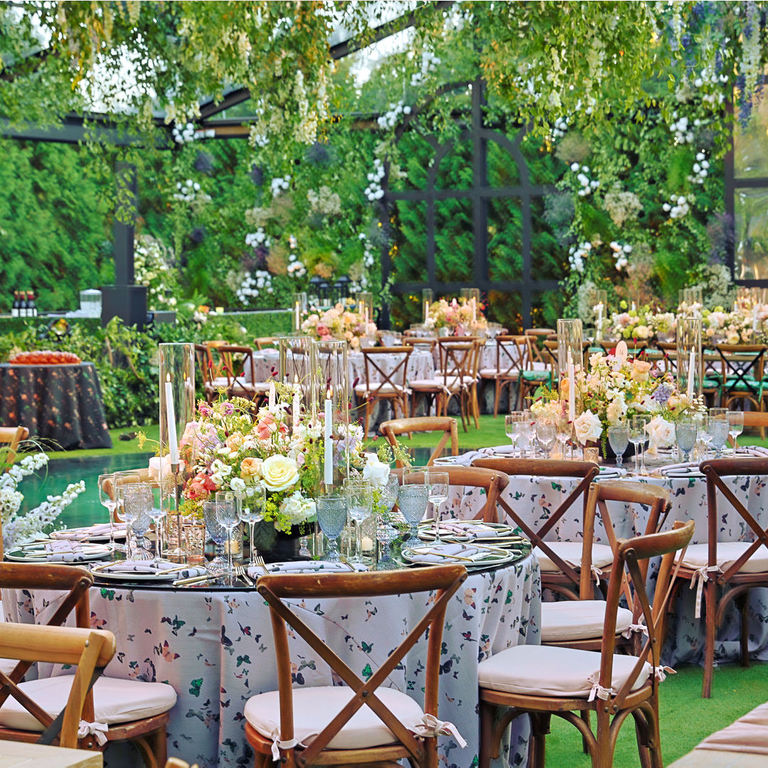 Garden Butterfly Pink Green Tabletop Decor