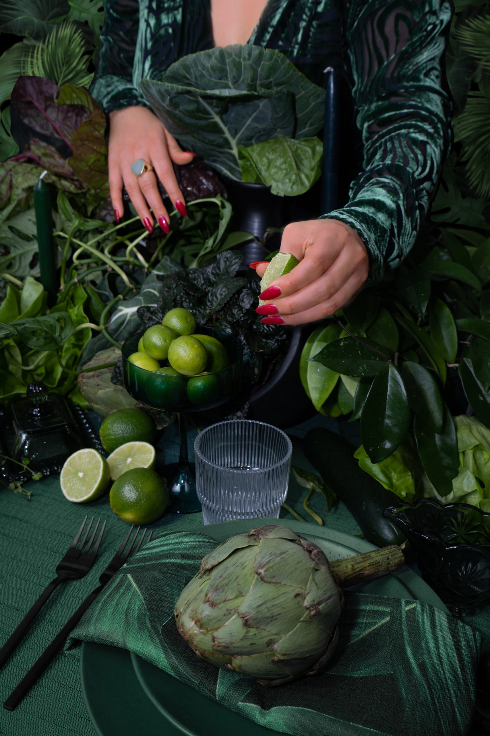 hunter-green-table linen-napkin