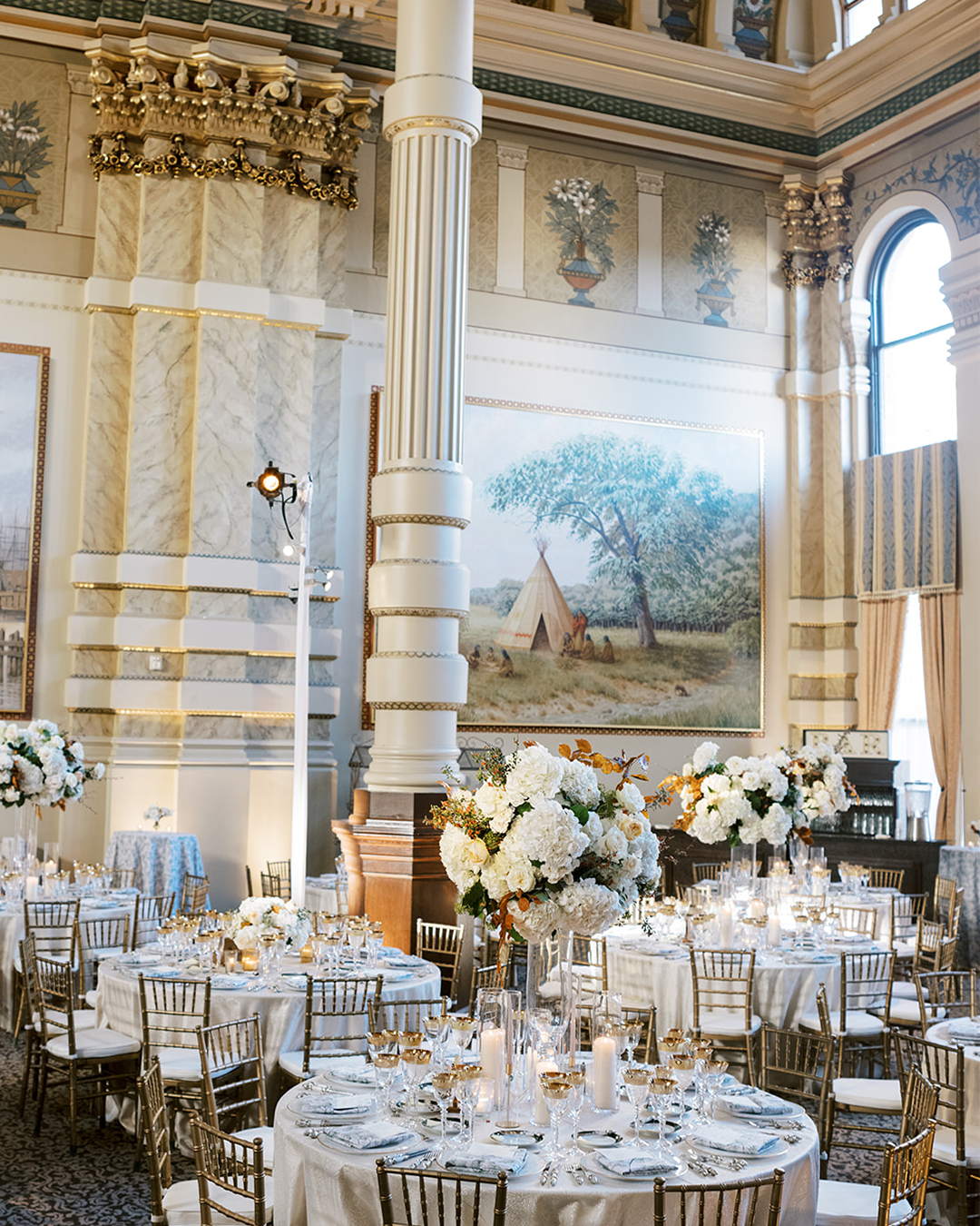elegant green ginkgo napkins