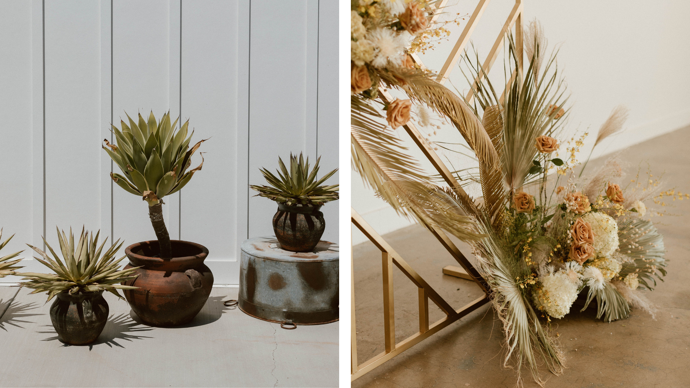 bohemian modern wedding theme