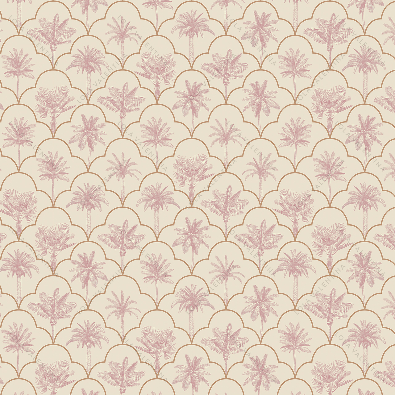 Blush-Ivory-Biscayne-Pattern-30x30-From-Deco-Collection-Lola-Valentina-High-End-Linen-Rental