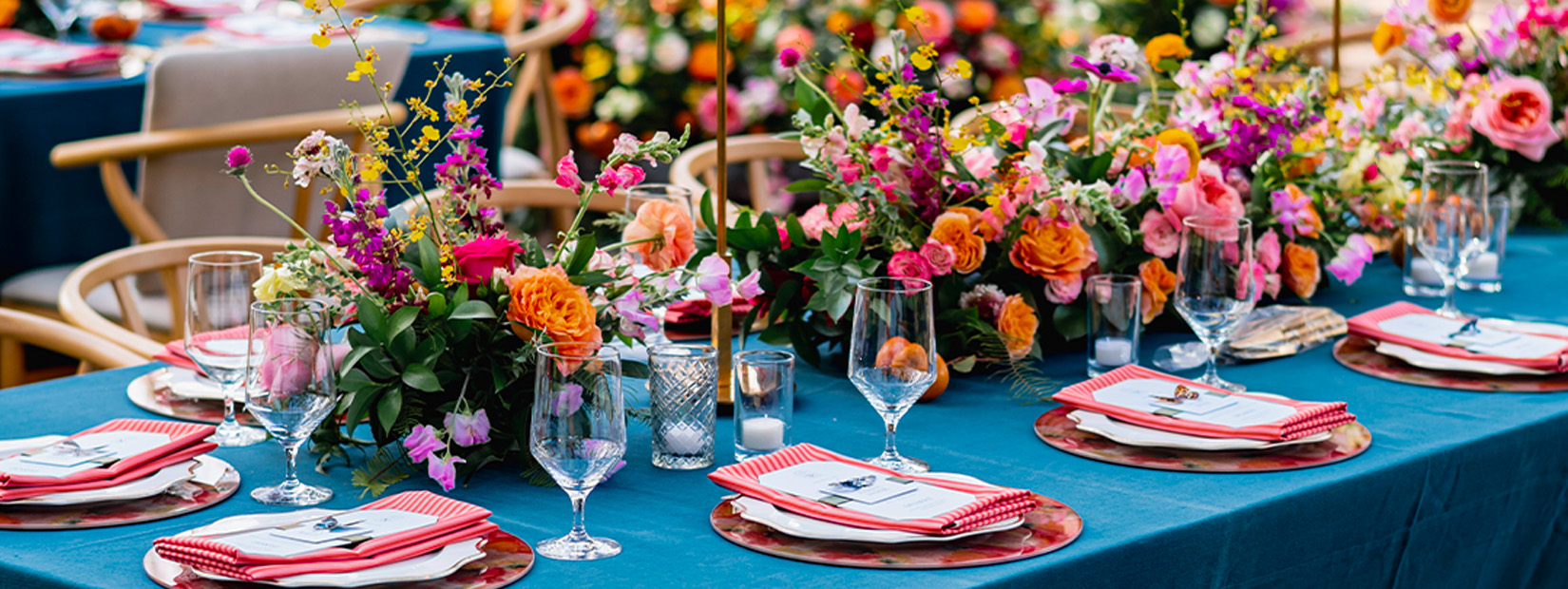 Social event tabletop decor banner