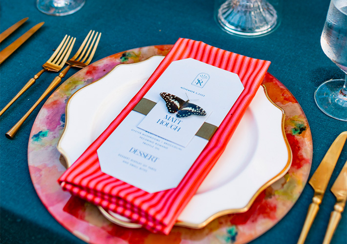 Social event tabletop decor