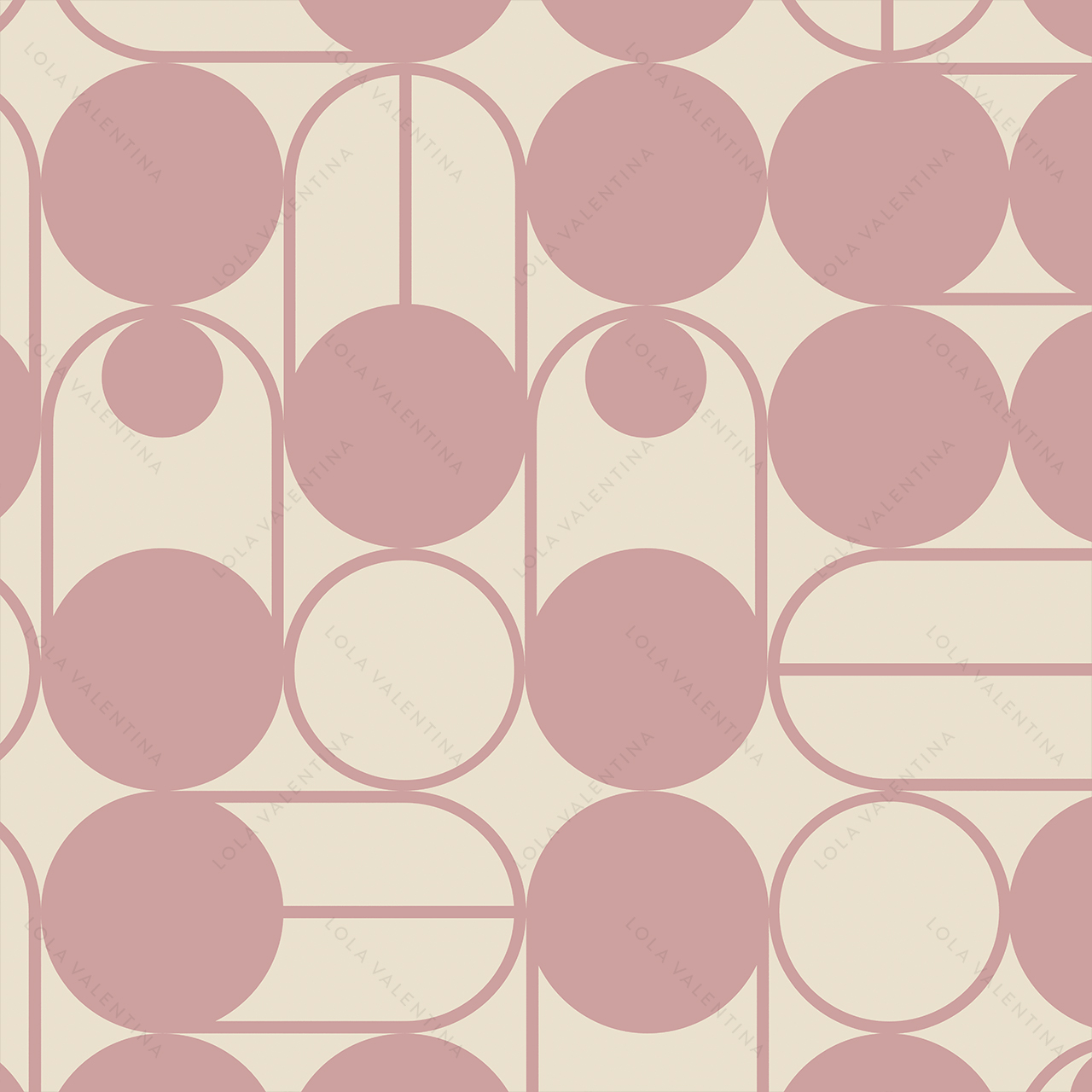 Blush-Ivory-Roma-Norte-Pattern-30x30-From-Deco-Collection-Lola-Valentina-High-End-Linen-Rental