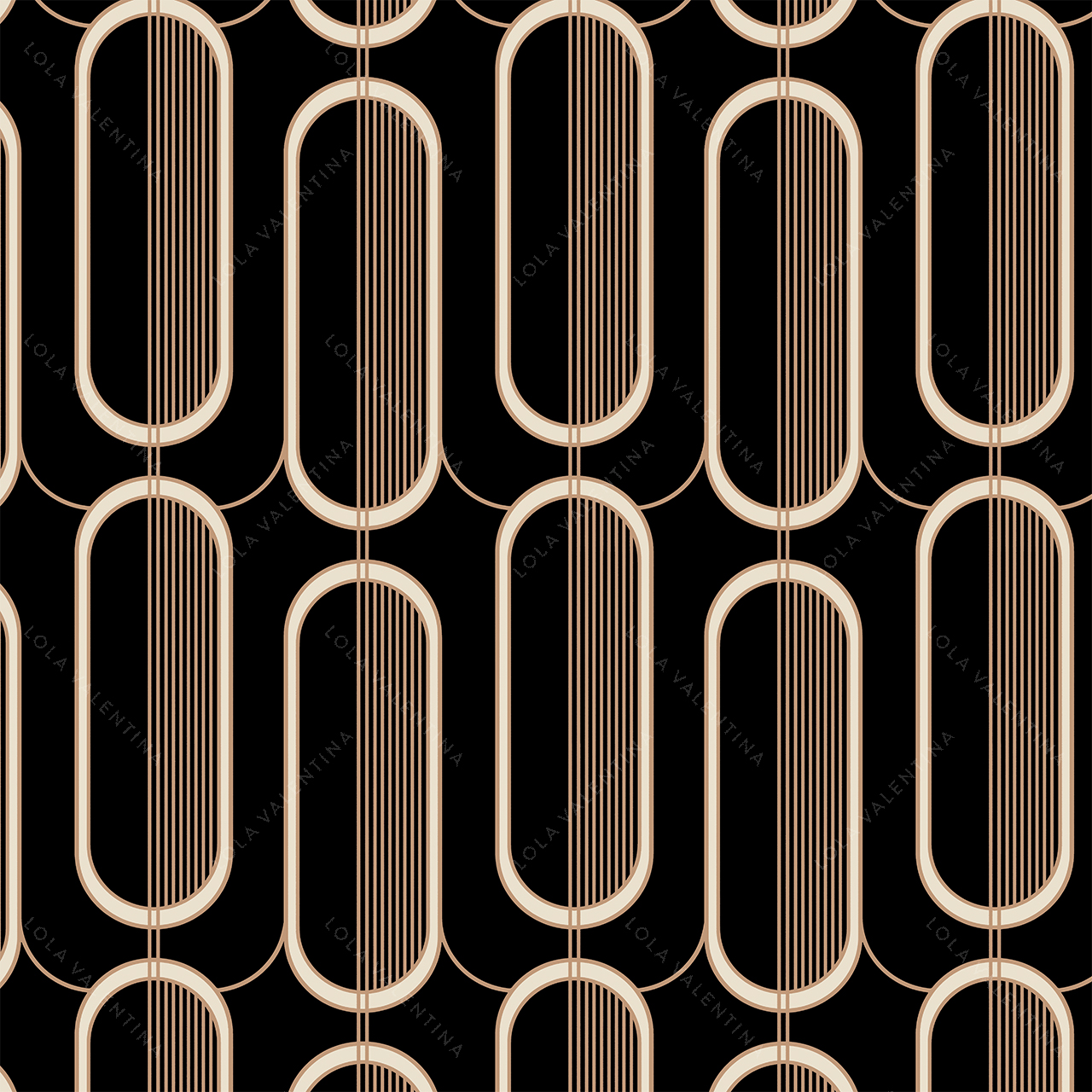 Caramel-Black-Condesa-Pattern-30x30-From-Deco-Collection-Lola-Valentina-High-End-Linen-Rental