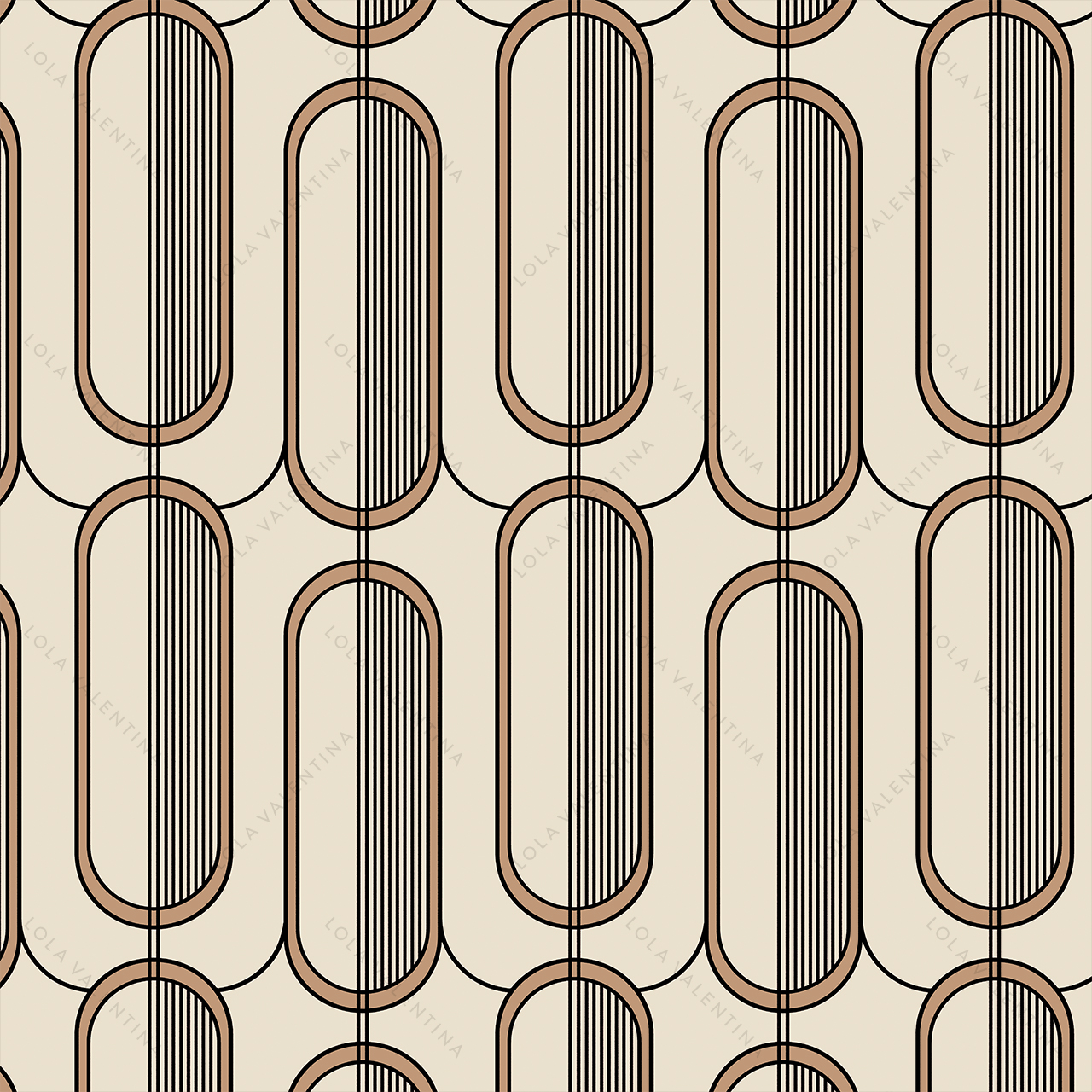 Caramel-Ivory-Condesa-Pattern-30x30-From-Deco-Collection-Lola-Valentina-High-End-Linen-Rental