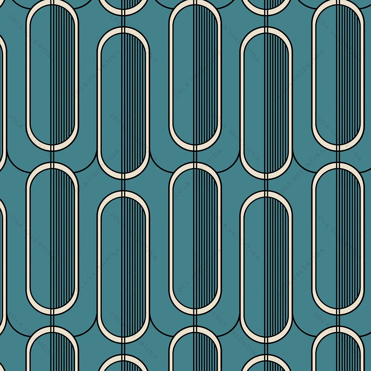 Teal-Ivory-Condesa-Pattern-30x30-From-Deco-Collection-Lola-Valentina-High-End-Linen-Rental