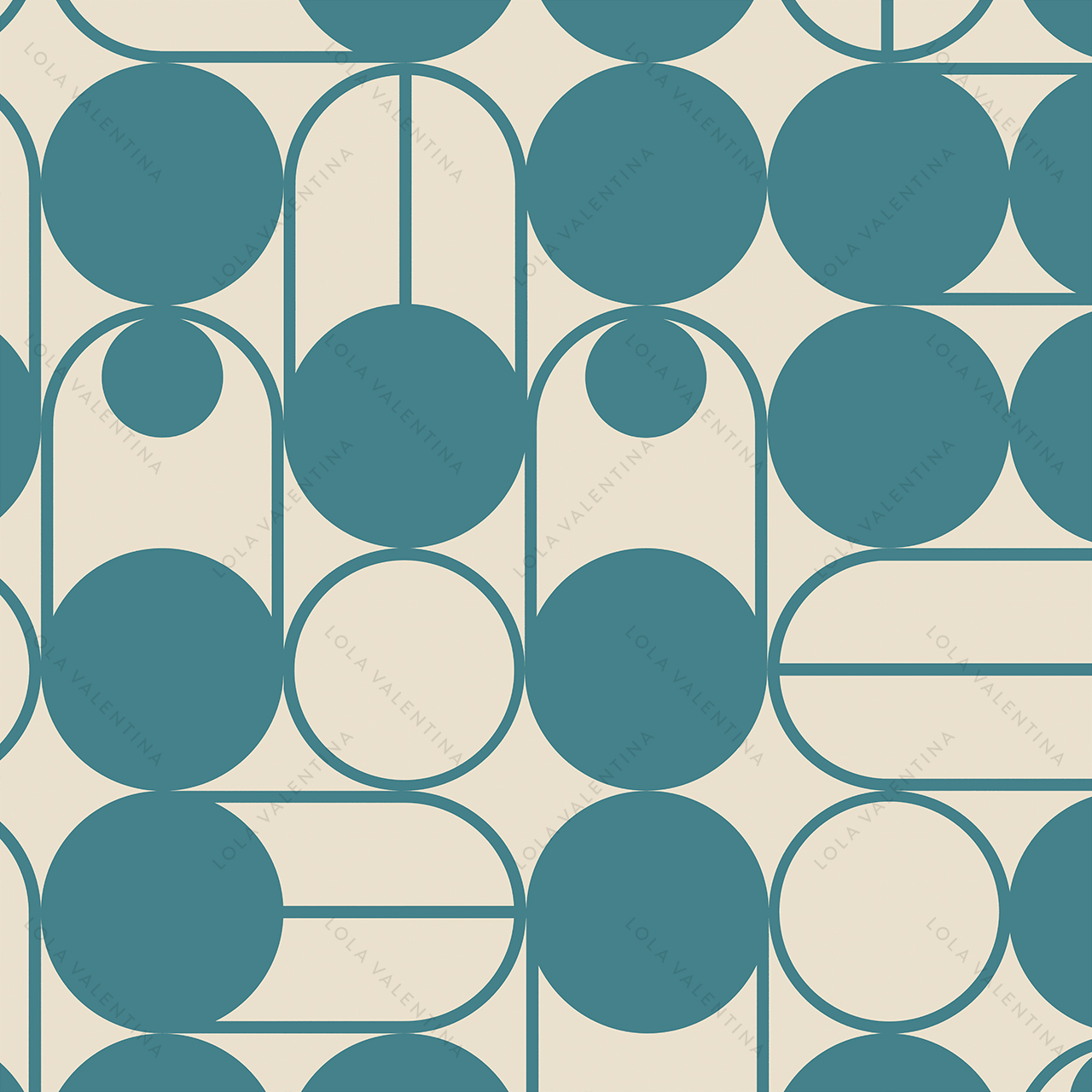 Teal-Roma-Norte-Pattern-30x30-From-Deco-Collection-Lola-Valentina-High-End-Linen-Rental