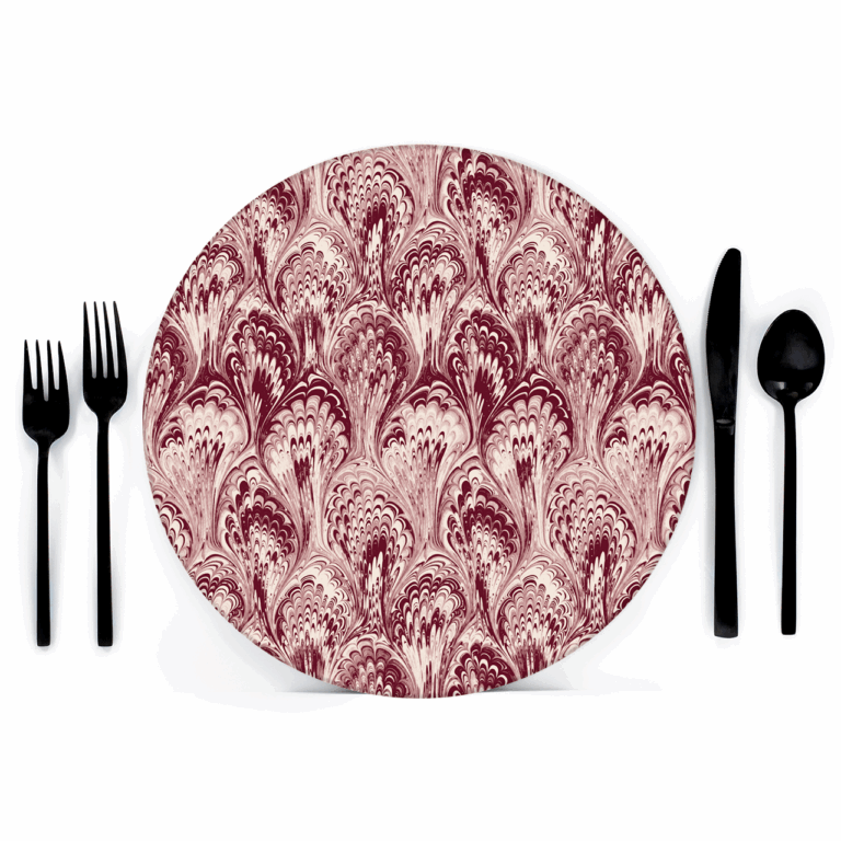 Blush Maroon Ebru in Product Type: Chargers/Placemats