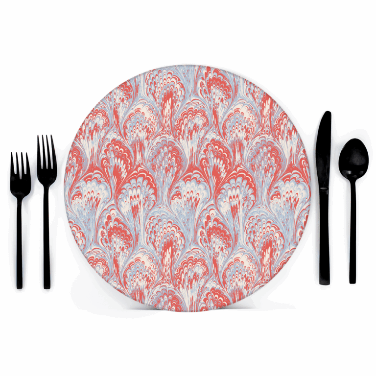 Coral Light Blue Ebru in Product Type: